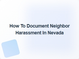 How to Document Neighbor Harassment in Nevada