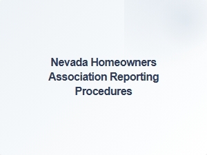 Nevada Homeowners Association Harassment Reporting