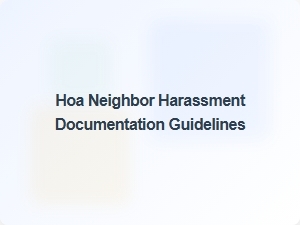 Hoa Neighbor Harassment Documentation Guidelines Nevada